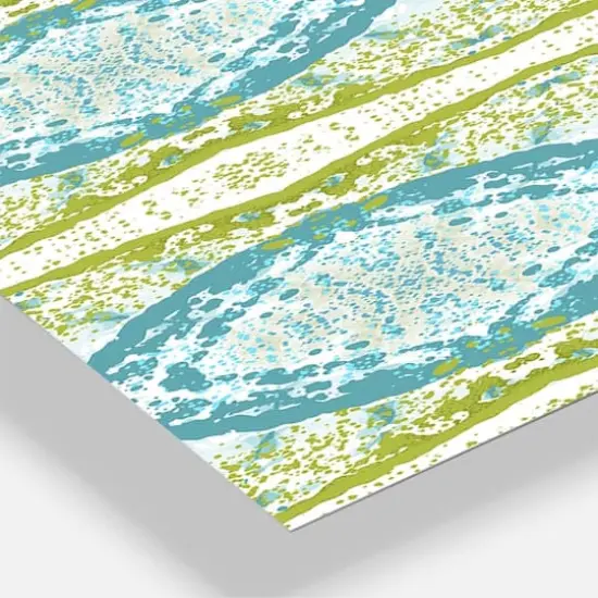 Designart Embossed Teal Pattern IV Multipanel Wall Clock {4}