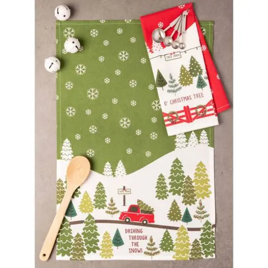 DII&reg; Christmas Tree Farm Dishtowel Set {6}