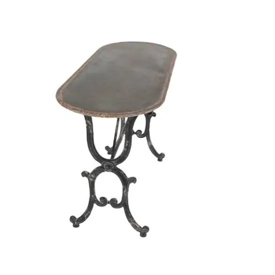 Grey Farmhouse Metal Console Table, 29" x 45" {3}