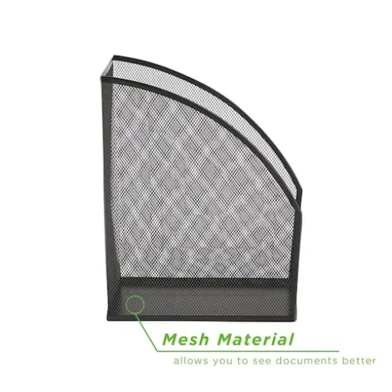 Mind Reader 2 Pack Black Jumbo Metal Mesh File Organizer {7}