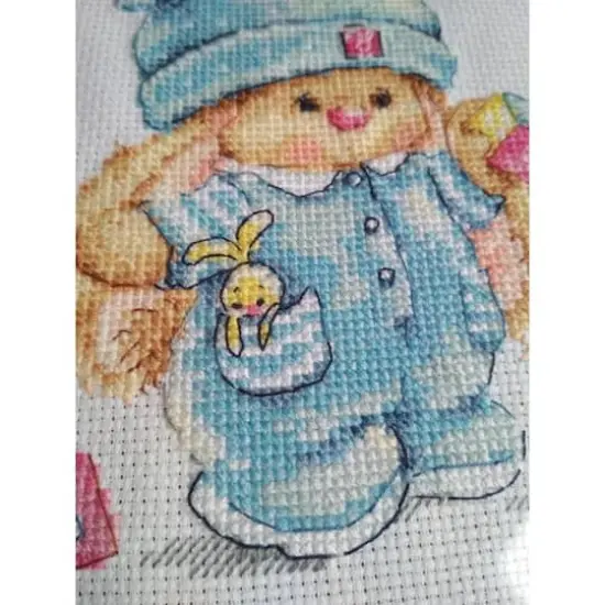 Alisa Rabbit Mi Baby Boy Cross Stitch Kit {5}