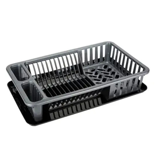 Kitchen Details Silver Large Dish Rack with Tray {1}