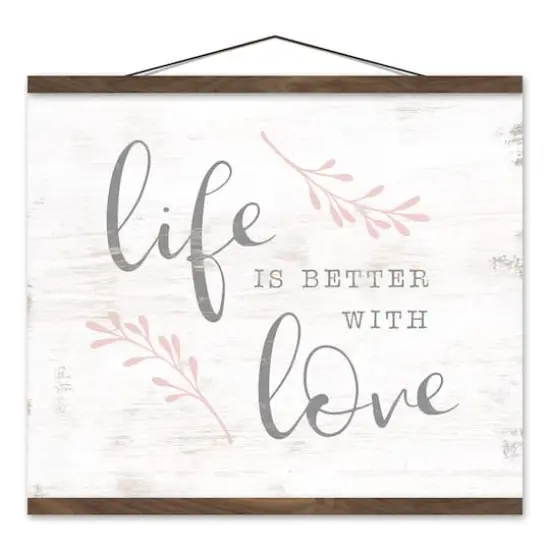 Life is Better with Love Teak Hanging Canvas {1}
