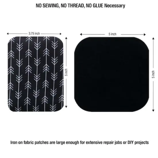 SINGER&reg; Decorative Print & Solid DIY Iron-On Fabric Patch Kit with 2 Bonus Stencils {5}