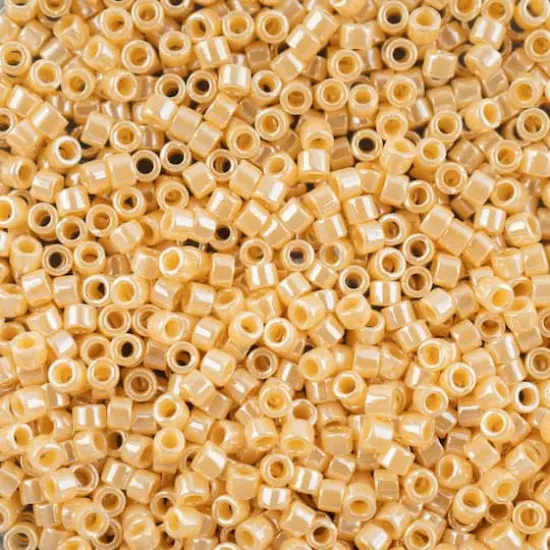 John Bead 11/0 Miyuki Delica Glass Seed Beads, 5g Ivory Pearl Opaque Luster {1}