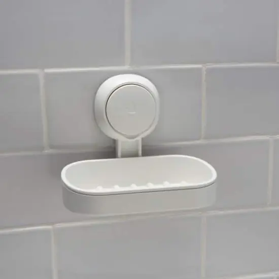 Bath Bliss White Gel Suction Soap Dish {4}