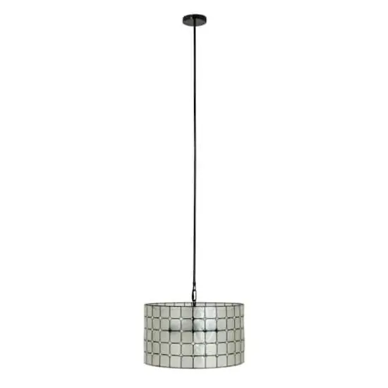 Hello Honey&reg; Emma Capiz Black Finish Pendant Lamp {1}