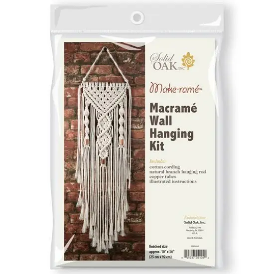 Solid Oak Make-Rame&trade; Double Twist Macram&eacute; Wall Hanging Kit {1}