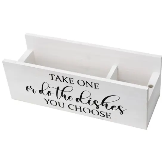 Elegant Designs 15.75" Kitchen Organizer White Wash {9}