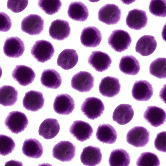 John Bead 1/2" Pom Poms, 100ct. Purple {1}