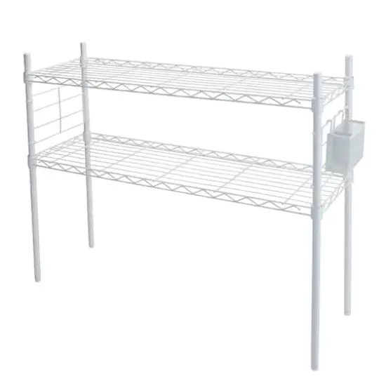 Organize it All White Steel Etagere Adjustable Shelves {1}
