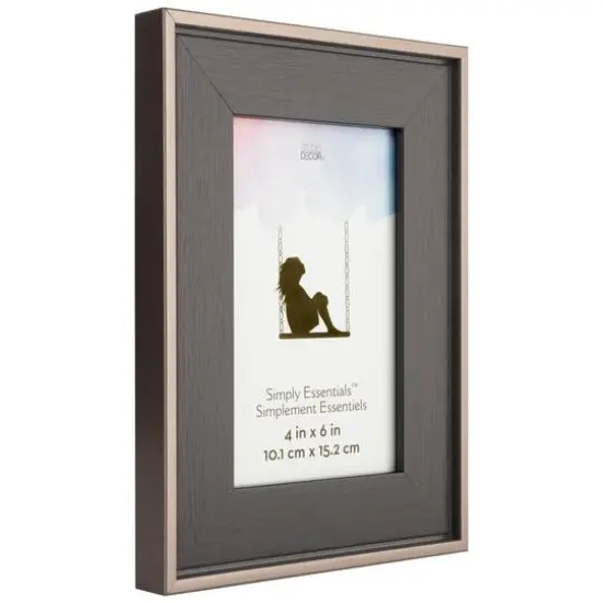 Simply Essentials&trade; 4" x 6" Black with Bronze Edges Frame by Studio D&eacute;cor&reg; {6}