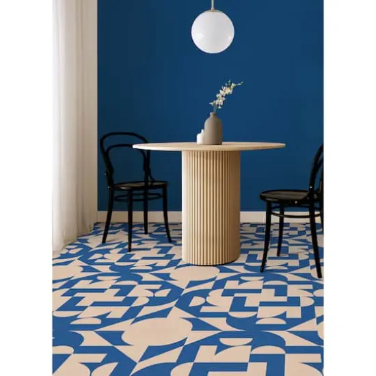 Very Gay Paint Gia Metric Peel & Stick Floor Tiles, 10ct. Coral and Blue {3}