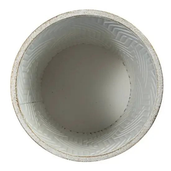 Hello Honey&reg; Cream & Gold Metal Planter Set on Stands {5}