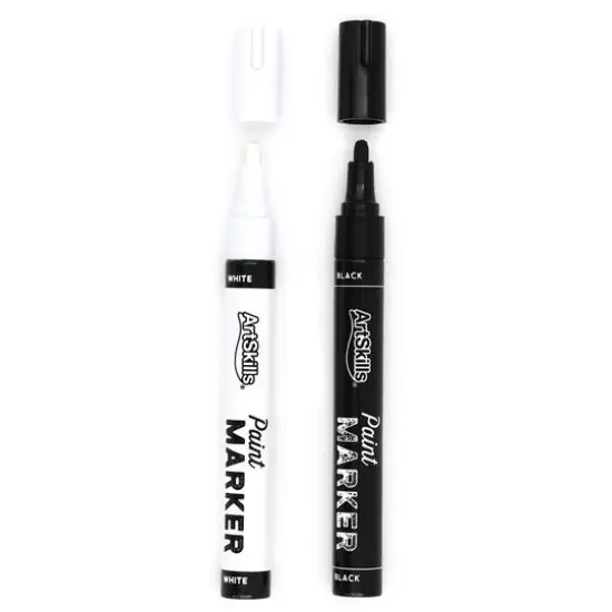 ArtSkills&reg; Black & White Oil Based Paint Markers {3}