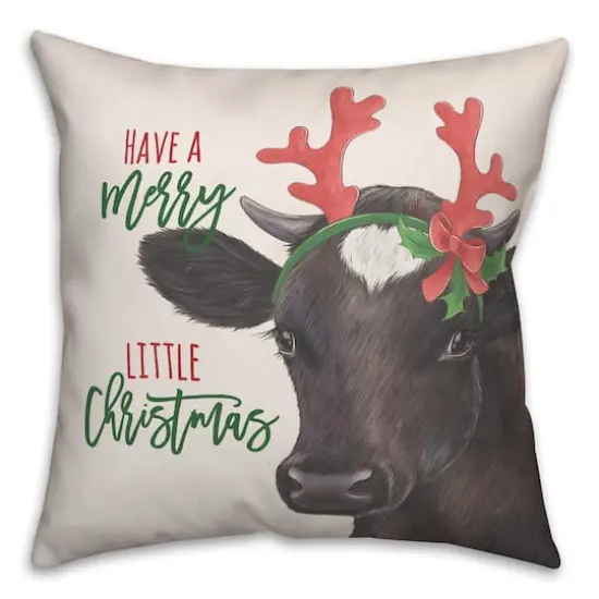 Reindeer Cow Throw Pillow {1}