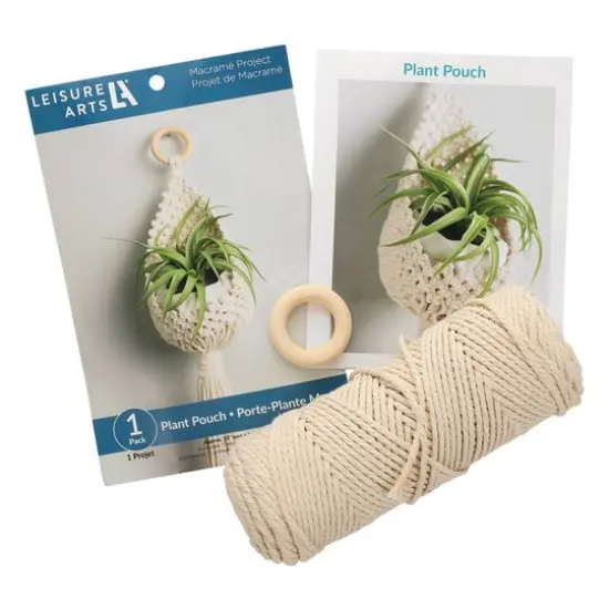 Leisure Arts&reg; Plant Pouch Macram&eacute; Kit {4}