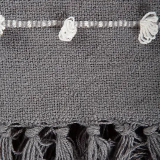 DII&reg; Gray Woven Loop Throw {3}