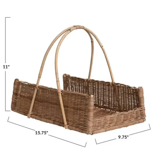 Hello Honey&reg; 16" Natural Decorative Rattan Hanging Basket {8}
