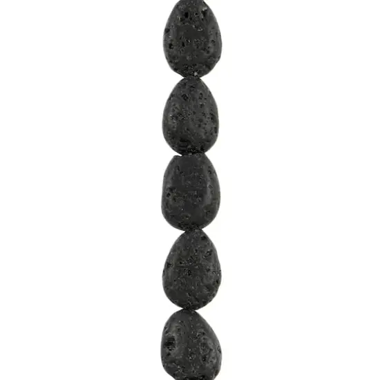 Black Lava Teardrop Beads, 13mm by Bead Landing&trade; {1}