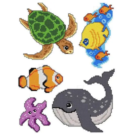 Crafting Spark Sea Dwellers Plastic Canvas Counted Cross Stitch Kit {1}