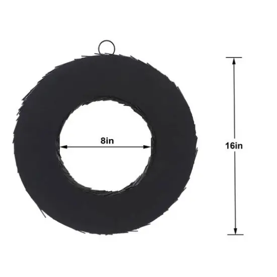 16" Black Tinsel Wreath by Ashland&reg; {4}