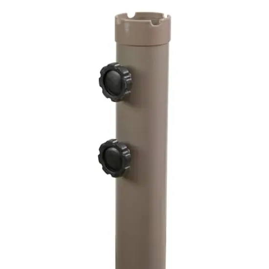 10ft. Offset Outdoor Patio Umbrella with Hand Crank Beige {7}