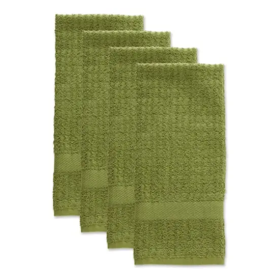 DII&reg; Solid Antique Green Waffle Terry Dish Towels, 4ct. {5}