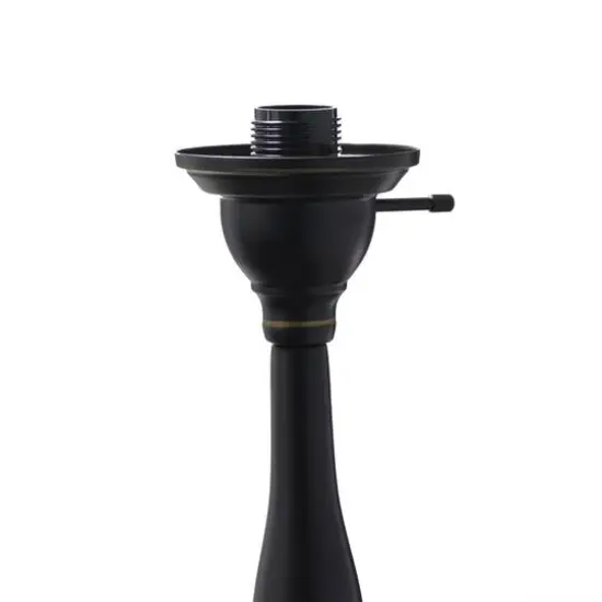 Lalia Home Torchiere Floor Lamp with Reading Light Restoration Bronze/Amber Shades {7}