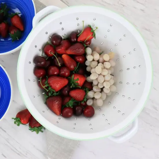 Martha Stewart 5qt. White Enamel on Steel Colander {4}