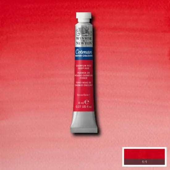 Winsor & Newton® Cotman® Watercolor, 8mL Cadmium Red Deep Hue {1}