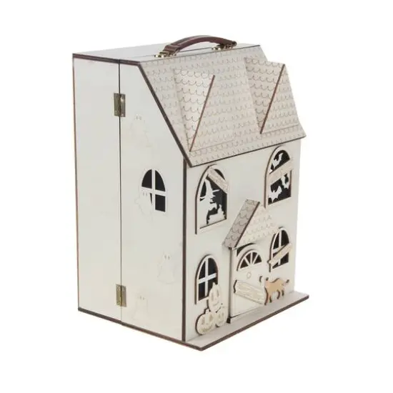 12" DIY Haunted Dollhouse Wood D&eacute;cor by Make Market&reg; {4}