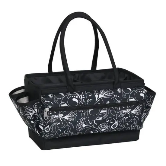 Everything Mary Large Black & Floral Craft Organizer {4}