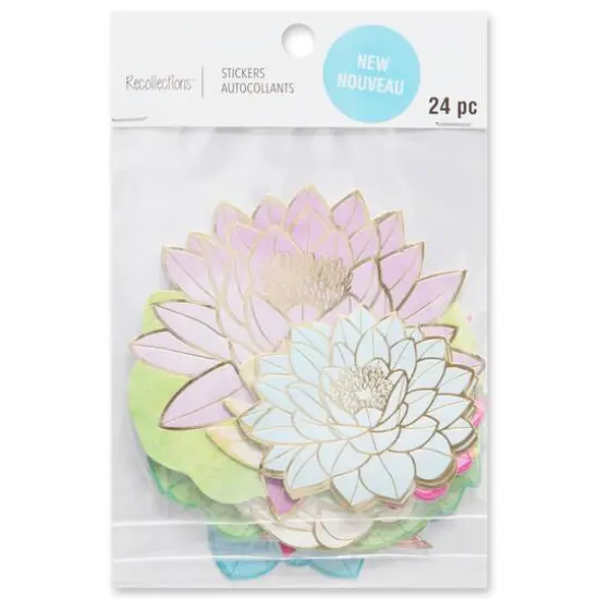 Lotus Flower Die Cut Stickers by Recollections&trade; {6}