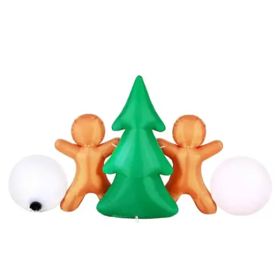 48" Airflowz Inflatable Gingerbread Couple Scene {5}