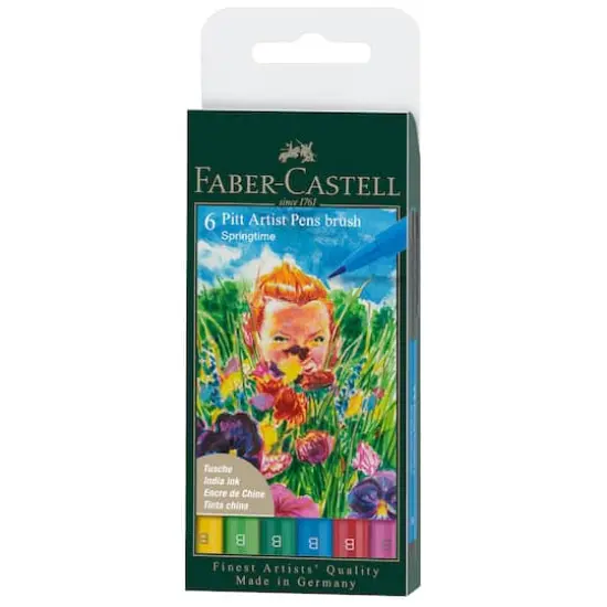 Faber-Castell&reg; PITT&reg; 6 Color Artist Brush Pen Set Springtime {1}