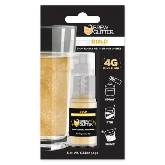 Bakell&reg; Brew Glitter&reg; Edible Drink Glitter Gold {3}