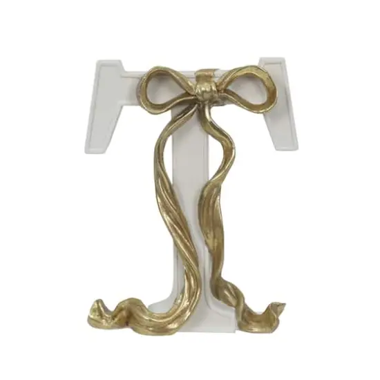 8.25" Gold Bow Monogram Letter by Ashland&reg; T {1}
