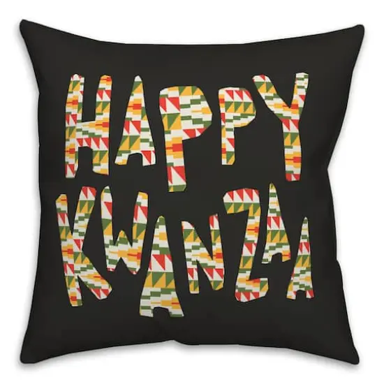 Happy Kwanzaa 2 Throw Pillow {1}