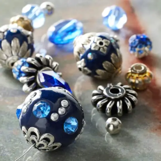 Royal Blue Strung Chunky Mixed Beads by Bead Landing&trade; {3}