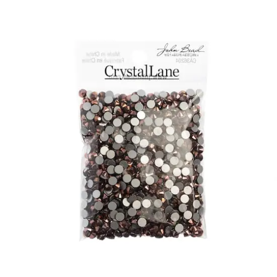 John Bead Crystal Lane SS20 Metallic Glass Round Flatback Rhinestones, 1,440ct. Metallic Rose Gold {4}