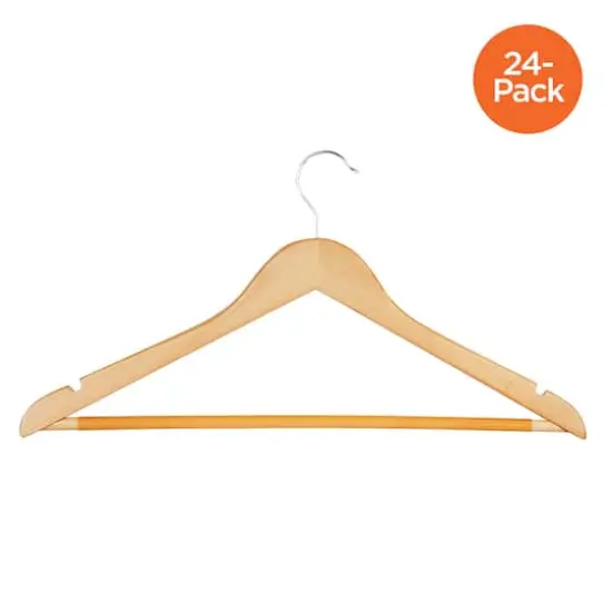 Honey Can Do Maple Wood Hangers, 24ct. {1}