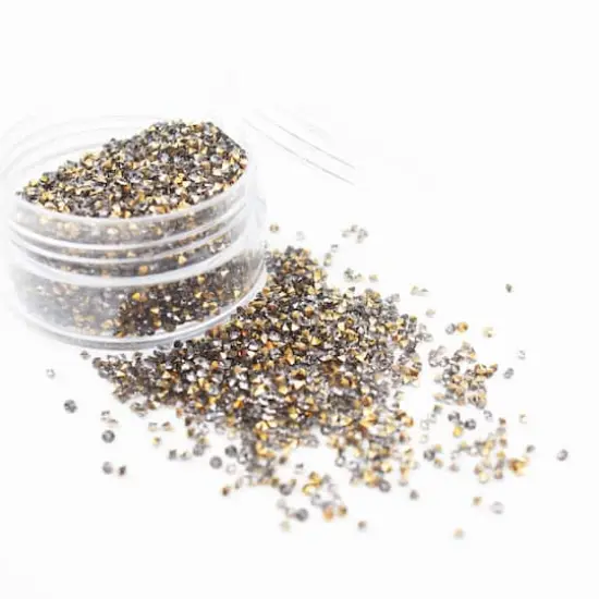 1.2mm Glass Micro Rhinestones by Bead Landing&trade;, 0.7oz. Gold {5}
