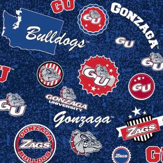 NCAA Gonzaga University Bulldogs Cotton Fabric {1}
