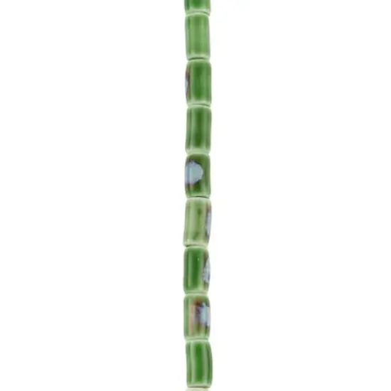Green Ceramic Tube Beads, 9.8mm by Bead Landing&trade; {1}
