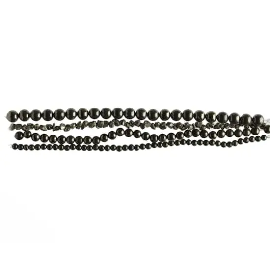 Black Pyrite Semi-Precious Beads Value Pack by Bead Landing&trade; {1}