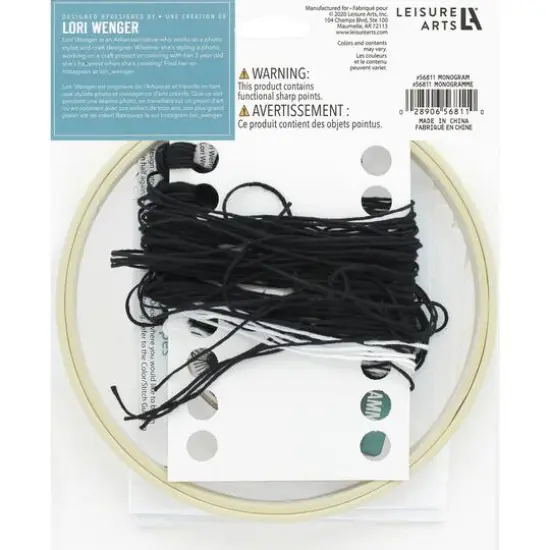 Leisure Arts&reg; 6" Monogram Embroidery Kit {3}