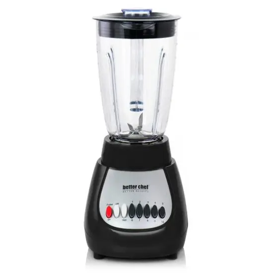 Better Chef Black 50oz. 10-Speed 350-Watt Plastic Jar Blender {8}