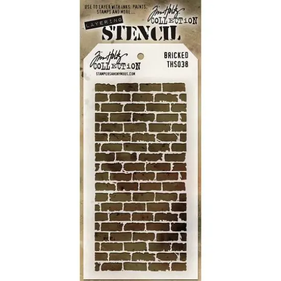Stampers Anonymous Tim Holtz&reg; Bricked Layered Stencil, 4.125" x 8.5" {1}