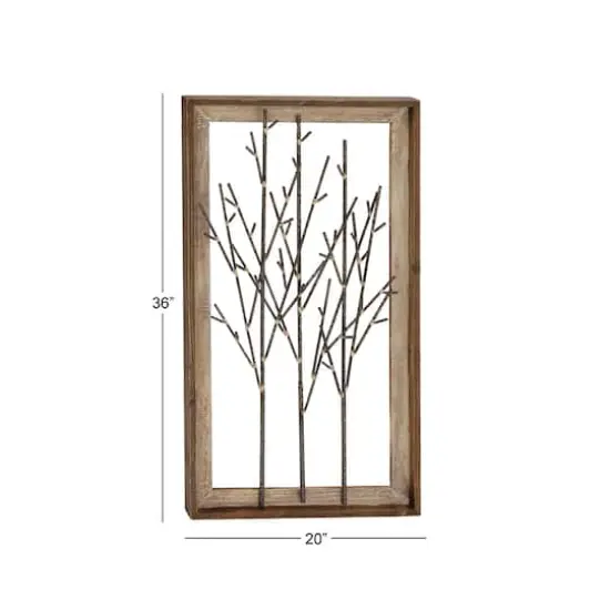 36" Brown Metal Contemporary Wall D&eacute;cor {5}